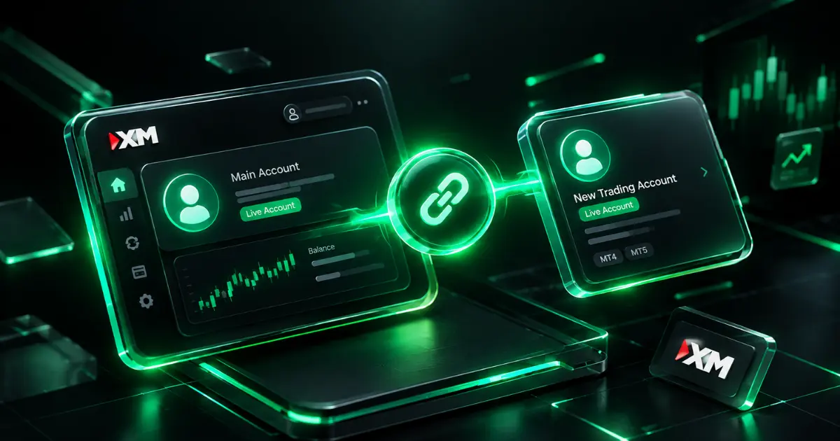 XM main account connected to an additional MT4 or MT5 trading account